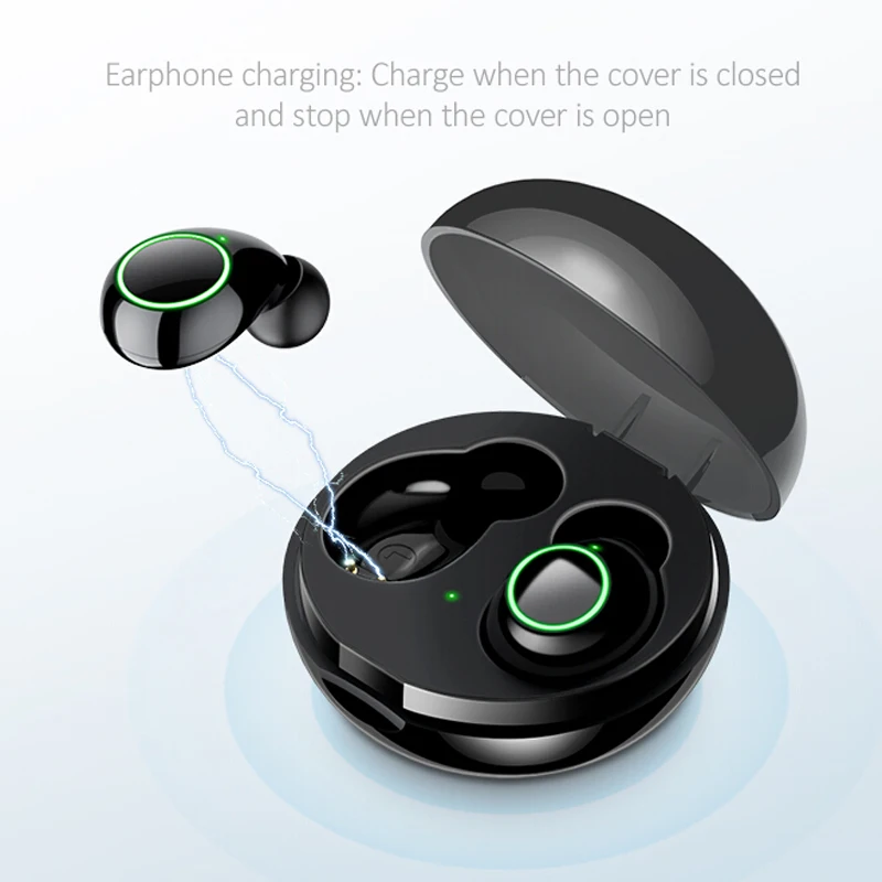 Usams US-LI001 TWS Wireless bluetooth 5.0 Earphone Stereo Smart Touch Noise Reduction Bilateral Call Earbus with Charging Box
