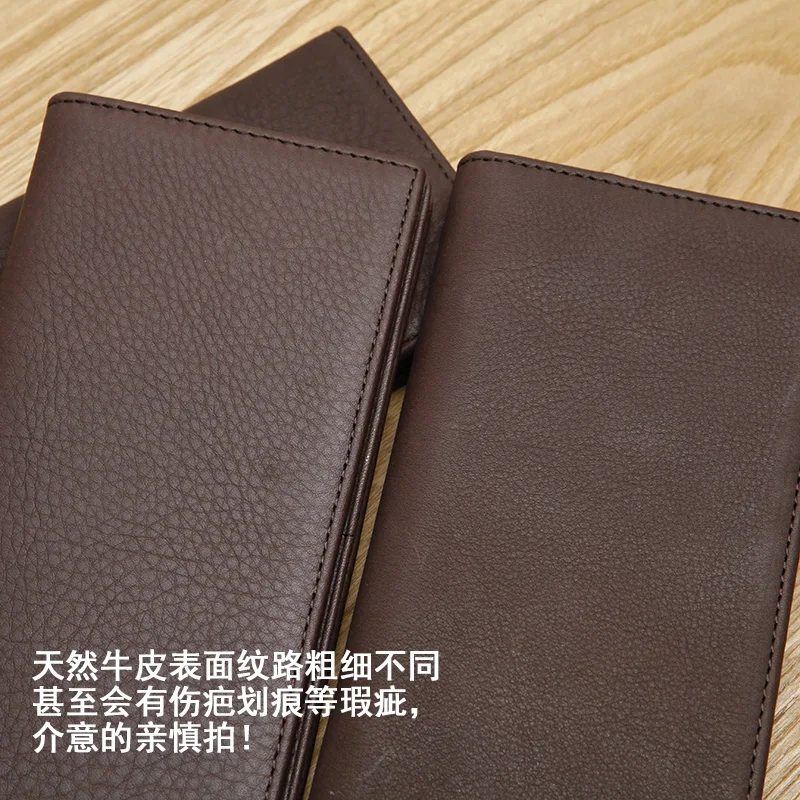 LANSPACE men's wallet leather men long wallet bag men's wallet leather handmade wallet