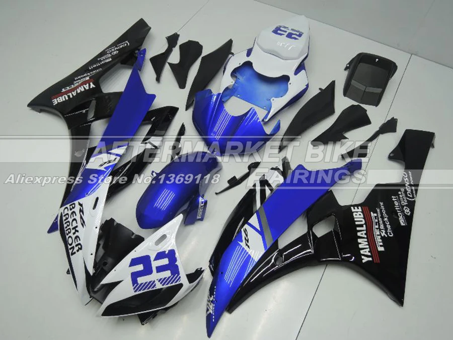 Индивидуальный дизайн ABS обтекатель кузова для Yamaha YZF R6 2008 09 10 2011 2012 2013 2014 Синий и
