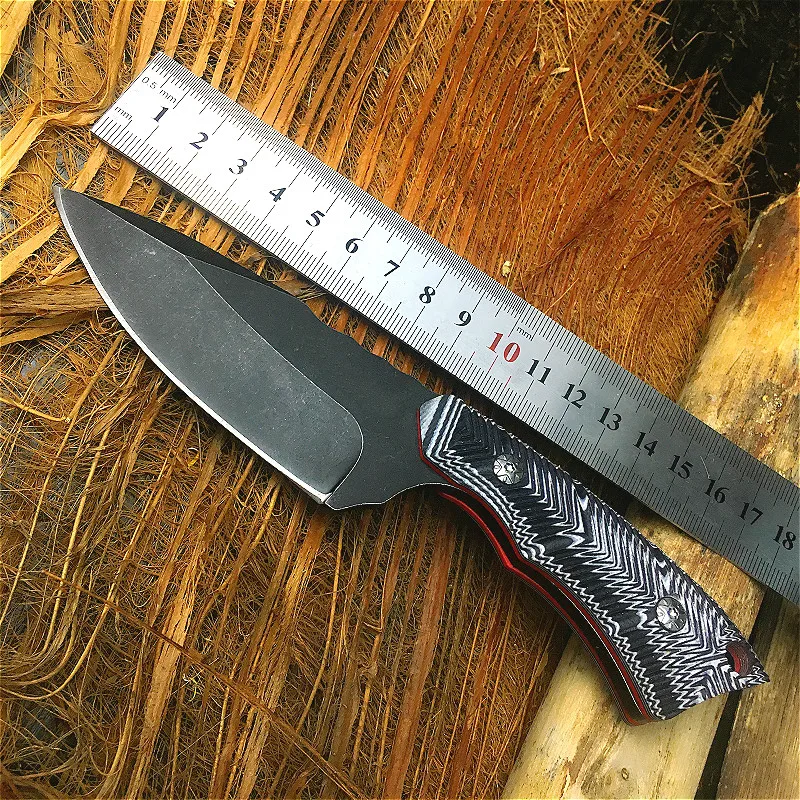 EVERRICH CS Черный stonewashed 440c Прямой отвал 59HRC высокой твердостью ся нож marc изделие G10 открытый лезвие
