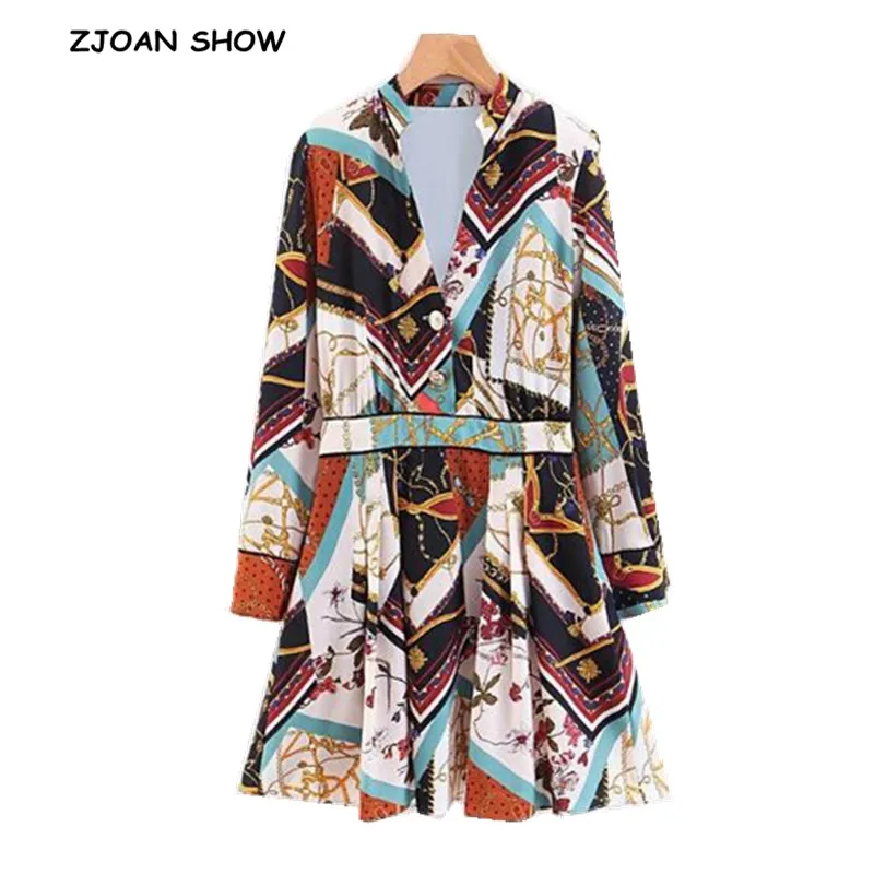 ZJOAN SHOW 2018 Новая Осенняя цепочка геометрического стиля с кисточками и принтом