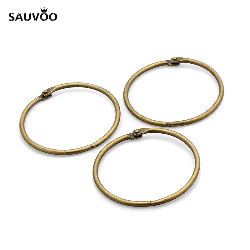 

SAUVOO 10pcs Antique Bronze Big Key Ring Jump Ring Dia 60mm 80mm for DIY Keyring Jewelry Making Findings Accessories F903