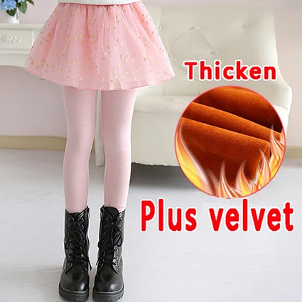 style 3-pink Зимние леггинсы для девочек, вельветовые штаны, новая утепленная Теплая юбка, леггинсы, флисовая юбка, имитация двух предметов, детская одежда - Цвет: style 3-pink