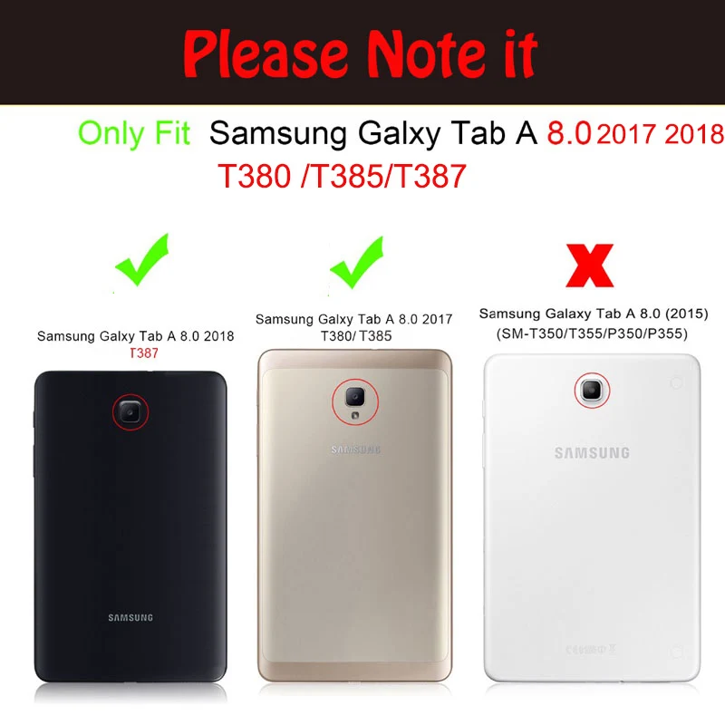Ultra Slim Folding Flip Tablet Case Cover For Samsung Galaxy Tab A 2017 2018 8.0 T380 T385 T387 Stand Coque SM-T380 SM-T385 | Компьютеры и