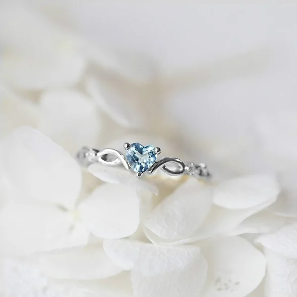 Silver Color Новая мода Кристалл Твист классическое Сердце Обручальные кольца для женщин золото Цвет Элегантные обручальные кольца крошечный Циркон Подарок Ювелирное Украшение - Цвет основного камня: Silver Color