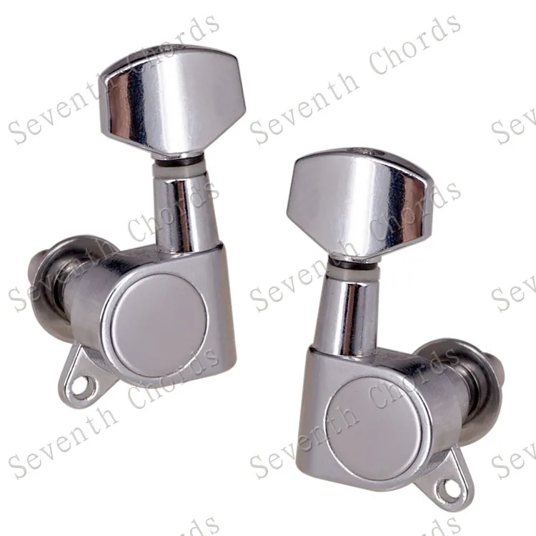 Набор 6 шт. Sealed-gear Guitar Tuning Pegs ключи тюнеры машинные головки для гитары-хромовый и черный и золотистый выбор