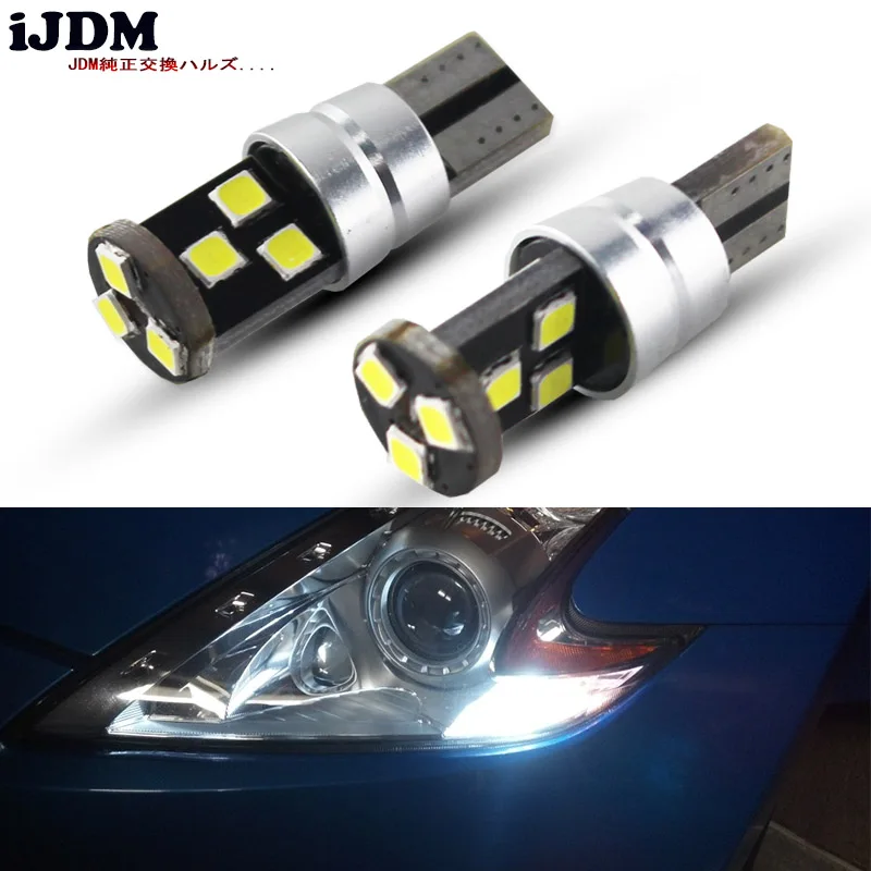 IJDM автомобильный светильник s T10 светодиодный 192 194 168 COB W5W 3030 9SMD CANBUS без ошибок DRL