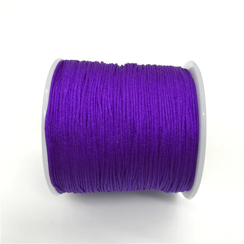 0,8 мм, 50 м/рулон, DIY Цветная хлопчатобумажная пряжа, DIY Изготовление ювелирных изделий волоконная нить ожерелье DIY линия - Цвет: 08