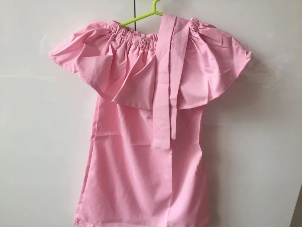 Family Matching Outfits Mommy and Me Mother Daughter Dress Off Shoulder Ruffles Sleeve Mom for Mum Baby Sets | Мать и ребенок