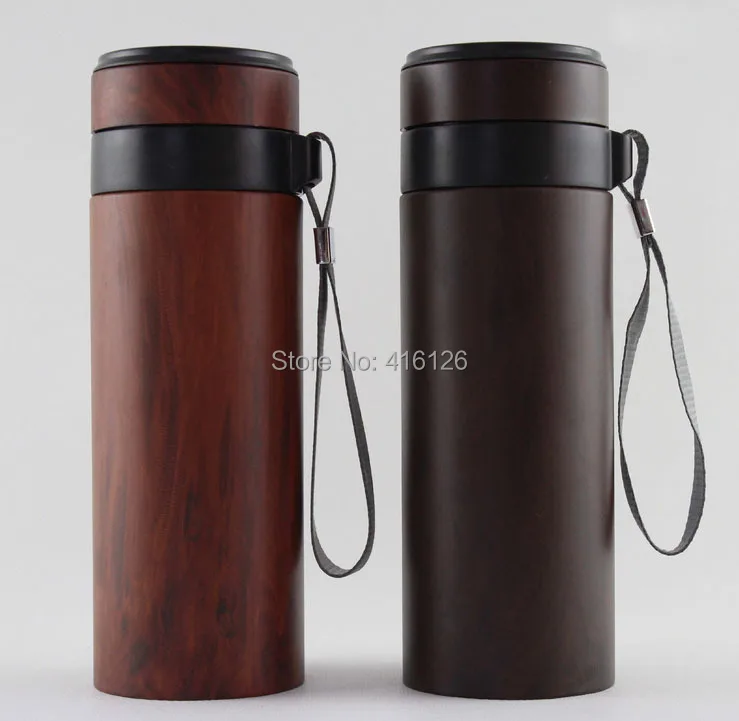 Деревянная краска из нержавеющей стали фиолетовый-зернистый термос бутылка