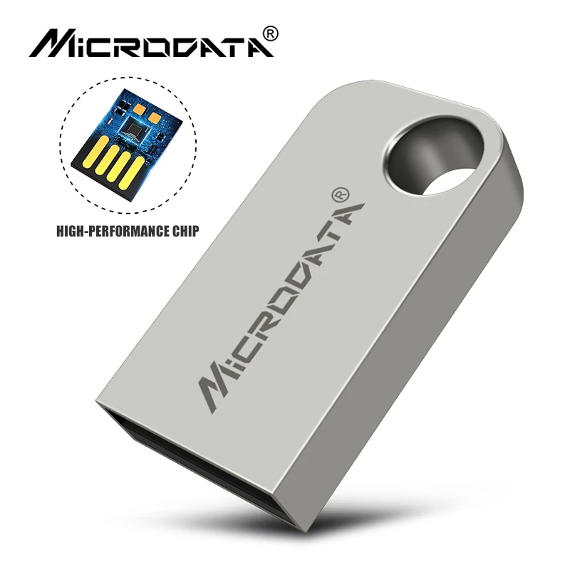 Оптовая продажа водонепроницаемый металлический мини флеш накопитель 64 ГБ 32 16 8 4