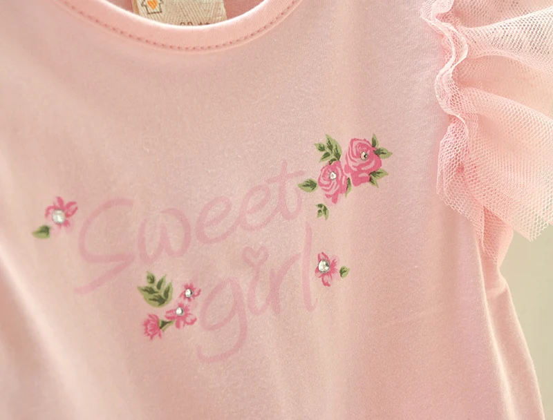 Летнее хлопковое боди для новорожденных девочек 1 предмет Кружевное принцессы