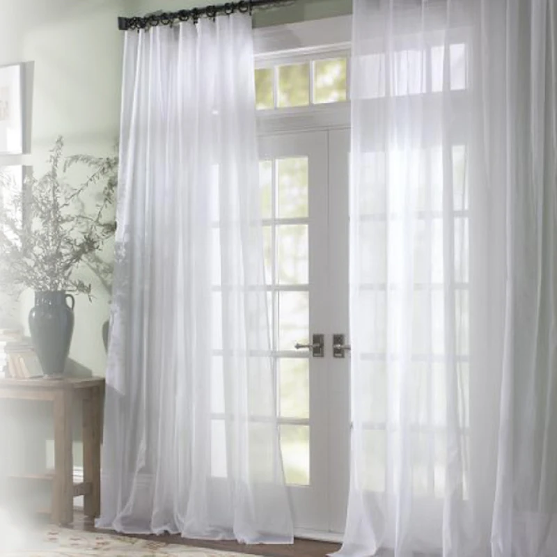 Шторы для спальни Cortinas однотонные прозрачные Занавески гостиной Тюлевая пряжа