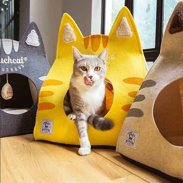 Two Size Creative Cute Cat Dog Lounger Bed Kennel Mat Soft Fiber Pet Puppy Warm House Product For And | Дом и сад