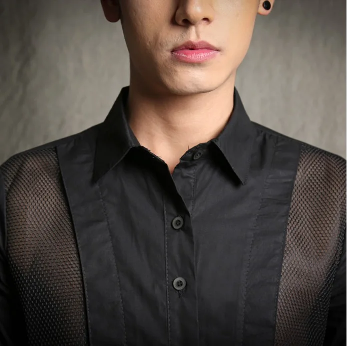 Мужская одежда в готическом стиле Харадзюку модная повседневная сексуальная