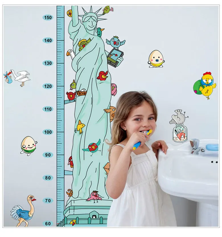 2016 Foreign Trade Explosion Models Statue Of Liberty Height Stickers Children's Room Entrance Waterproof Pvc Removable Wall | Дом и сад
