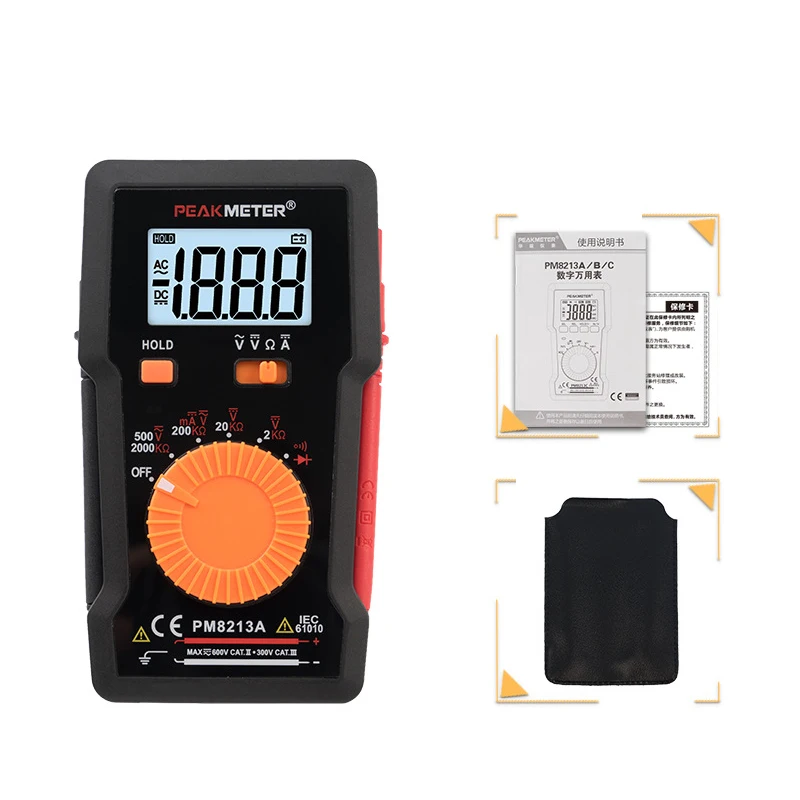 Мультиметр PEAKMETER PM8213A/B/C Многофункциональный Высокоточный цифровой мультиметр 400