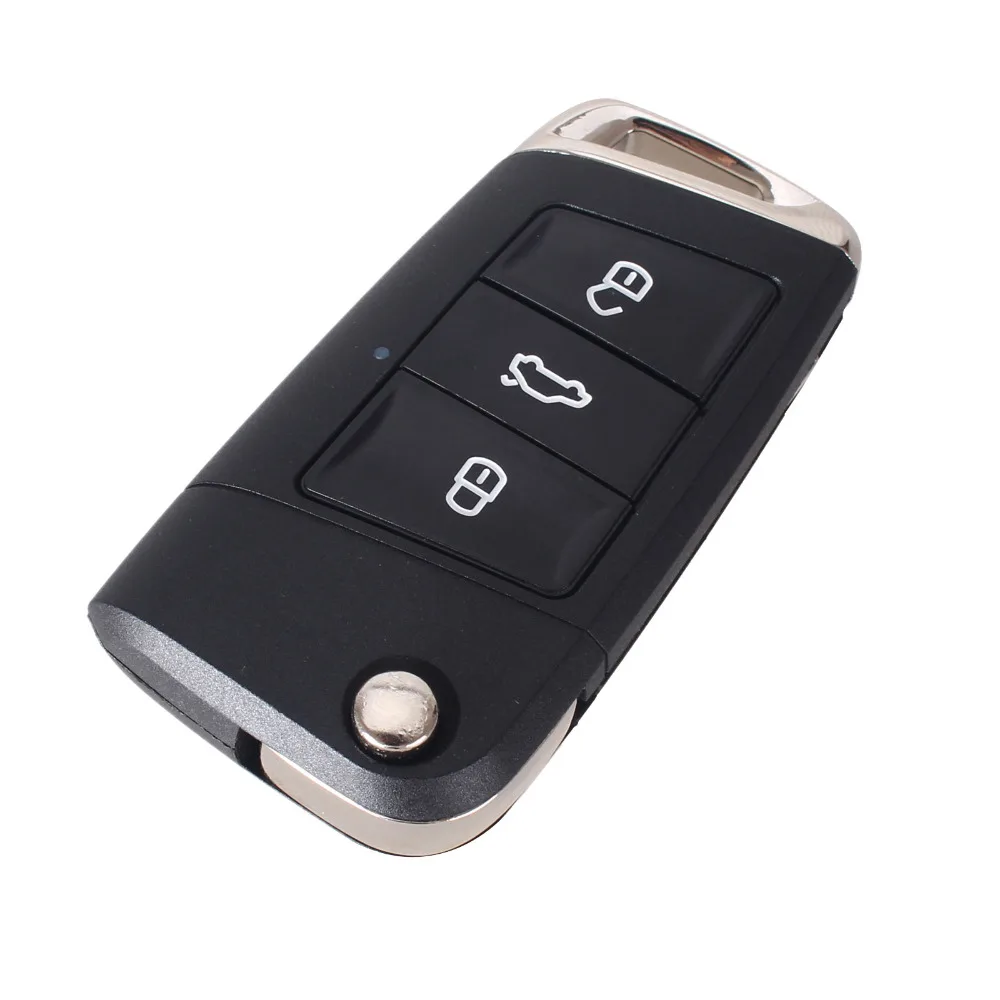 Dandkey 10 шт./лот 3 Кнопка флип складной Ключи В виде ракушки для Volkswagen VW Гольф 7 GTI MK7