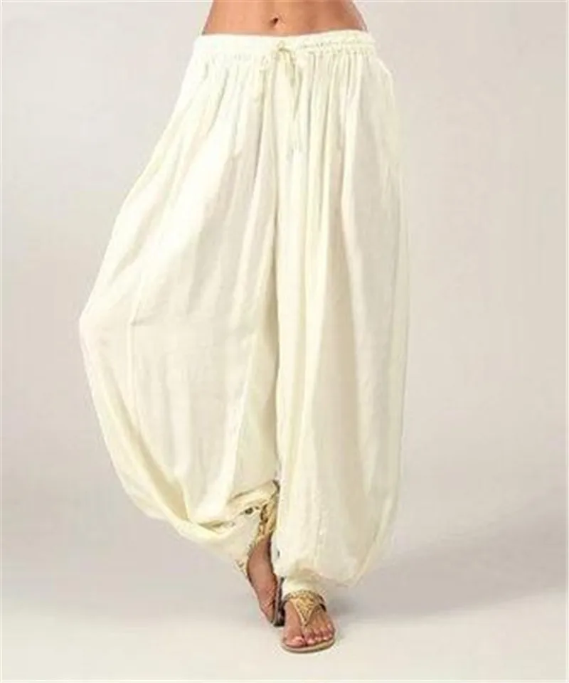 Drop Shipping 2018 New Women Plus Size Solid Color Casual Loose Harem Pants Trousers Cotton S-3XL | Женская одежда
