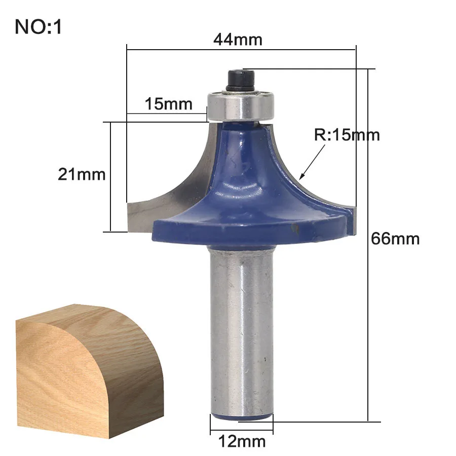 1/4 &quotРадиус Круглый по краю борта формирующий фрезу бит 12&quot хвостовик|router bit|router