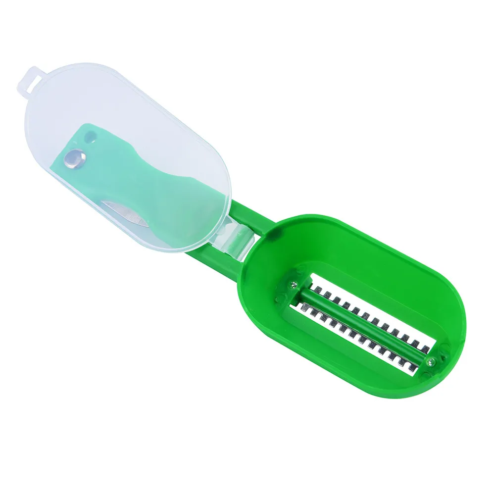 

New Practical Fish Scale Remover Scaler Scraper Cleaner Kitchen ABS And Stainless Steel Tool Peeler Seafood Dining Tools