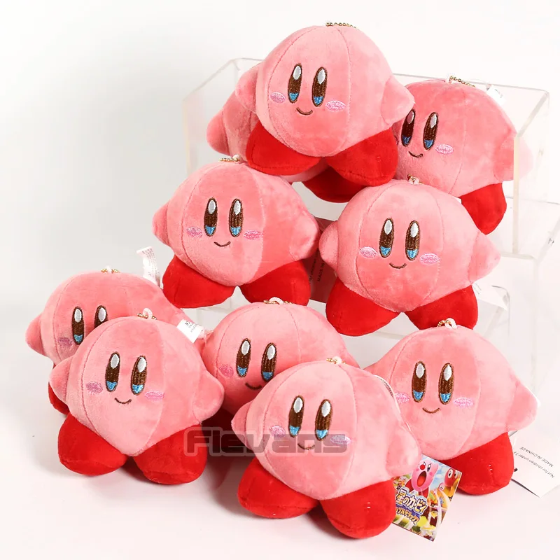 Kawaii Kirby мини плюшевые подвески куклы мультфильм Мягкие игрушки 10 шт./партия