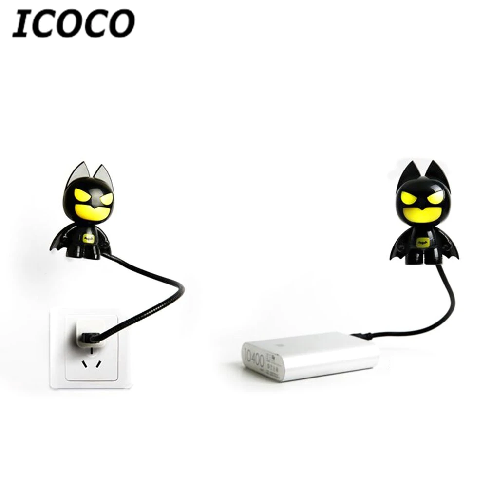 ICOCO уникальный экономия энергии USB светодио дный СВЕТОДИОДНЫЙ Ночник мультфильм