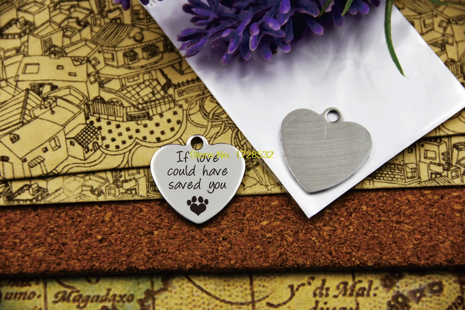 if love could have 10 шт-амулеты из нержавеющей стали pet memorial, принт лапы, потеря питомца, Радужный мост, для ожерелья/браслета/брелка DIY ювелирные изделия - Окраска металла: if love could have