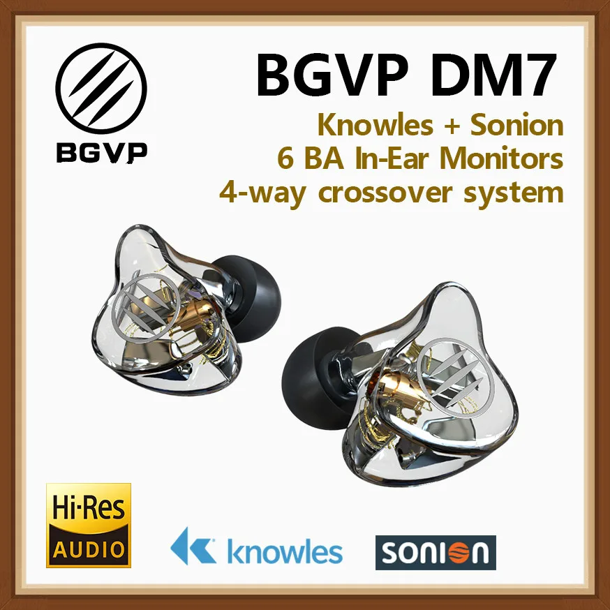 Наушники вкладыши BGVP DM7 6BA Hi Fi наушники новинка 2019 настроить IEM Knowles Sonion Drivers IEMs Studio