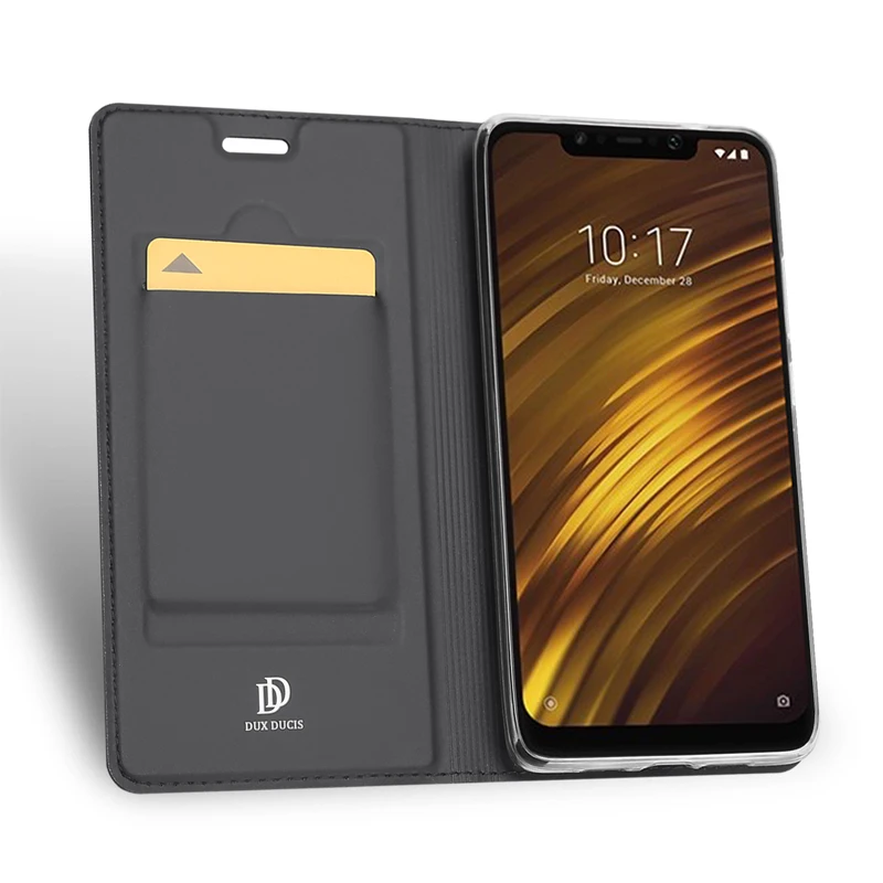 Для Xiaomi Pocophone F1 чехол с крышкой Роскошный Кожаный противоударный стенд