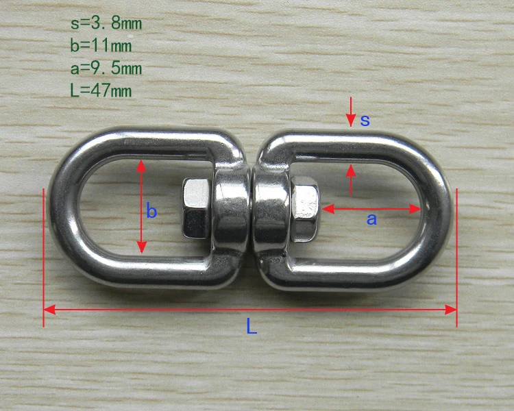 5 двухсторонний шарнирный крюк скоба Соединитель с кольцом 9 мм на мм|double swivel