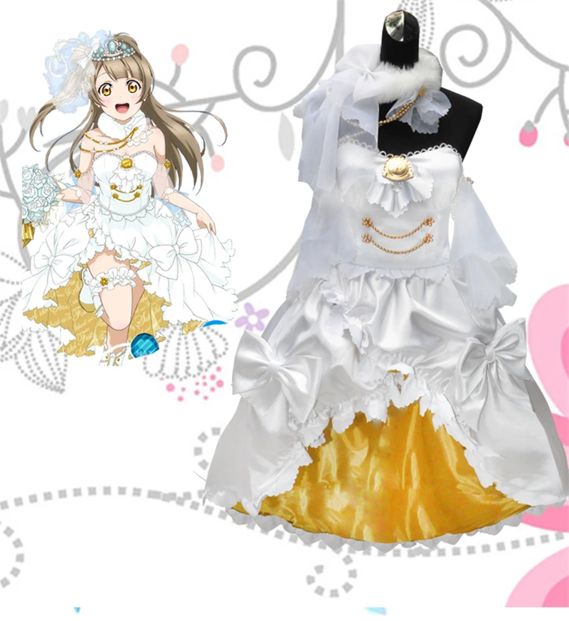 Аниме Love Live Minami Kotori свадебное платье Awaken Cos женский костюм для косплея на заказ B| |
