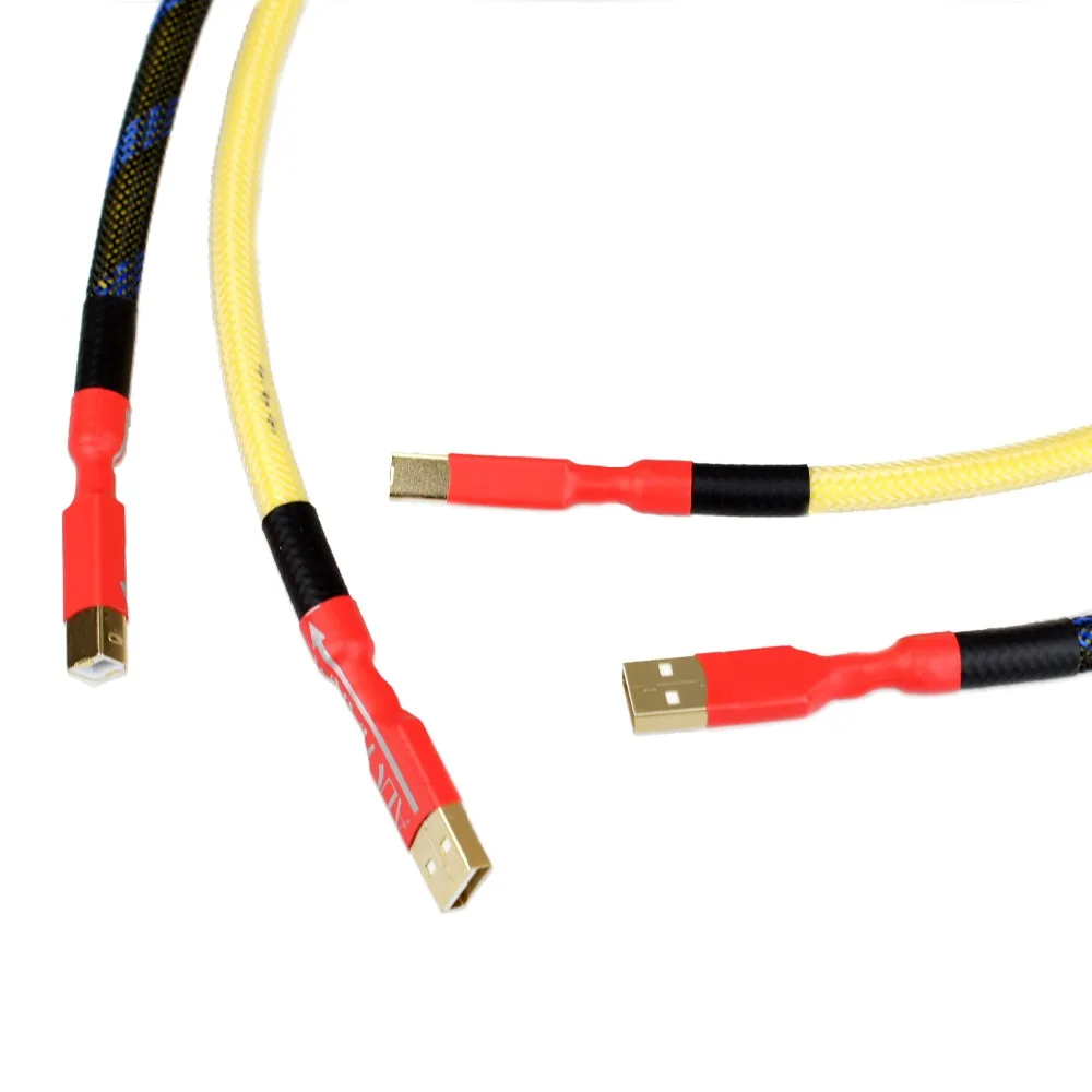 Аудиокабель HiFi USB тип А папа к B 2 0 кабель для декодера DAC звуковая карта передачи