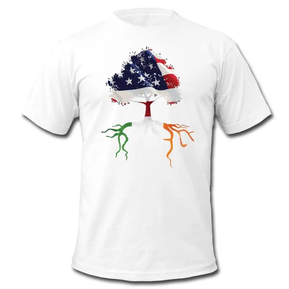 Флаг сша Ирландские Корни мужская Футболка &amp #8482 марка хлопок мужчины clothing