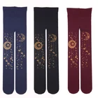 Колготки Kawaii для девочек, милые колготки 100D в стиле Лолиты с золотой звездой и Луной