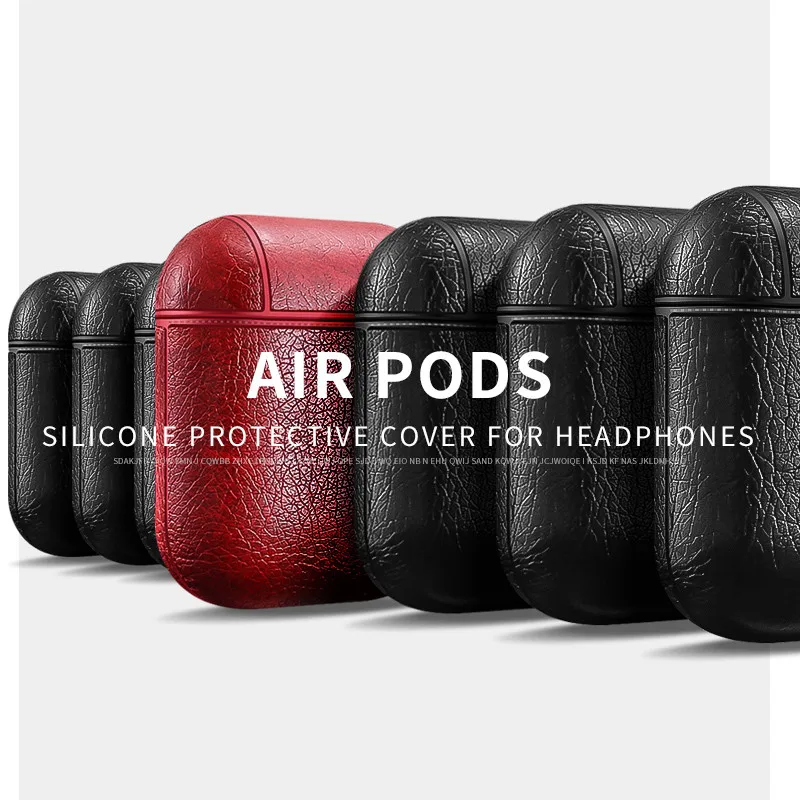 Airpods защитный чехол Airpods2 Беспроводная bluetooth-гарнитура кожаный чехол для бизнес-защиты