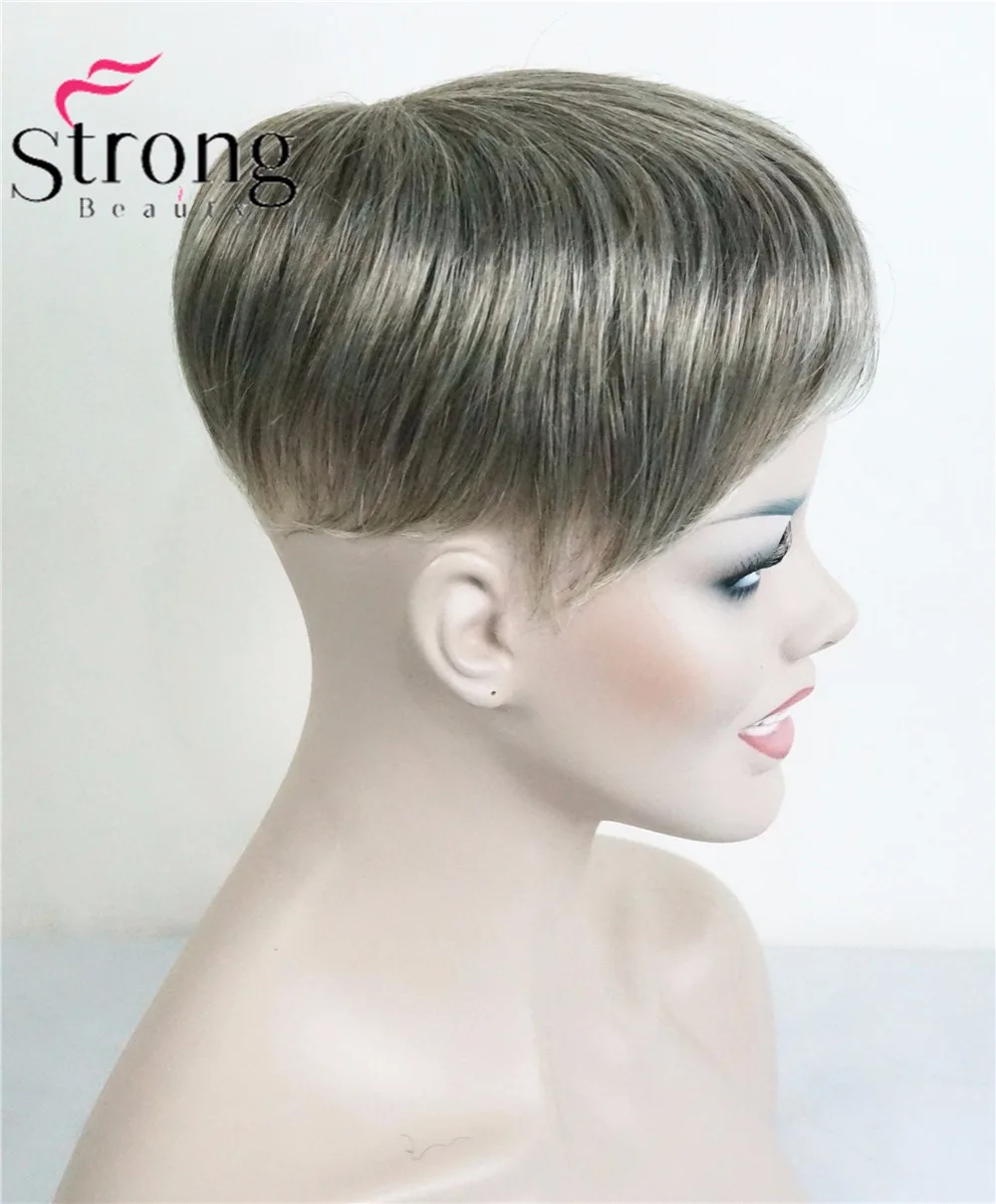 Женский парик StrongBeauty синтетические волосы короткие накладные кусок волос на