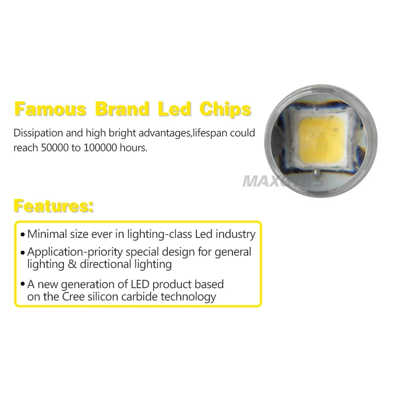 Светодиодный фонарь для чипа Cree 2x T10 168 194 2825 W5W Сменные лампы номерного знака