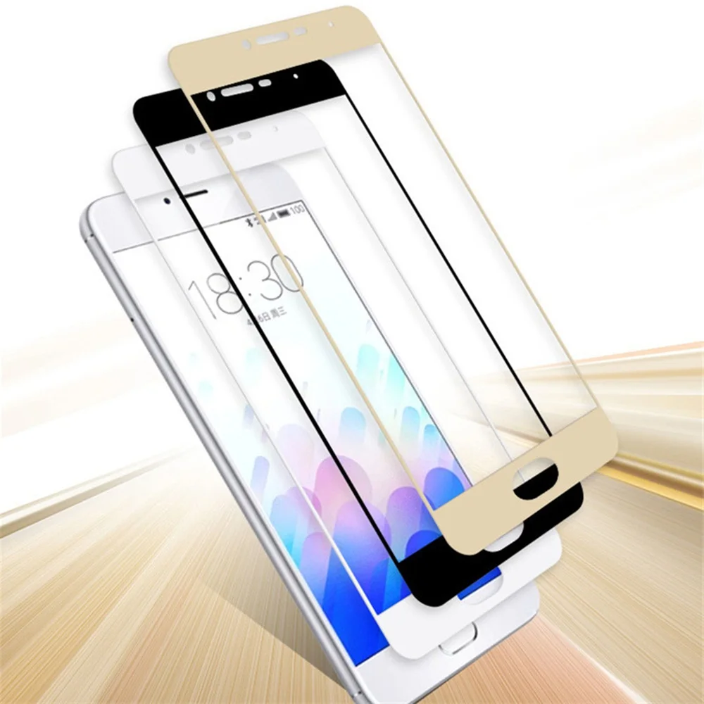Закаленное стекло с полным покрытием для Meizu U10 2 шт. защита экрана защитная пленка