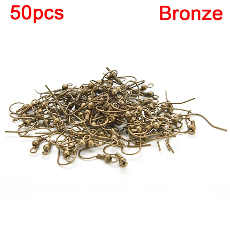 as pic 50pcs 50 шт. DIY Ювелирные серьги шпильки для ушей филигранные цветочные обертки Разъемы для DIY ювелирных изделий Аксессуары - Цвет: as pic 50pcs