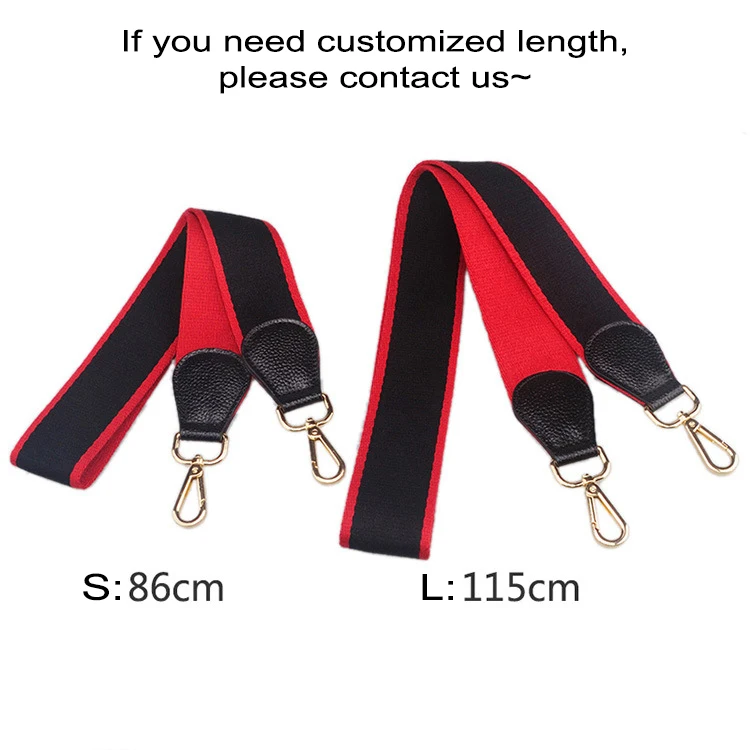 Широкий плечевой ремень из ткани и кожи 86/113 см | Багаж сумки