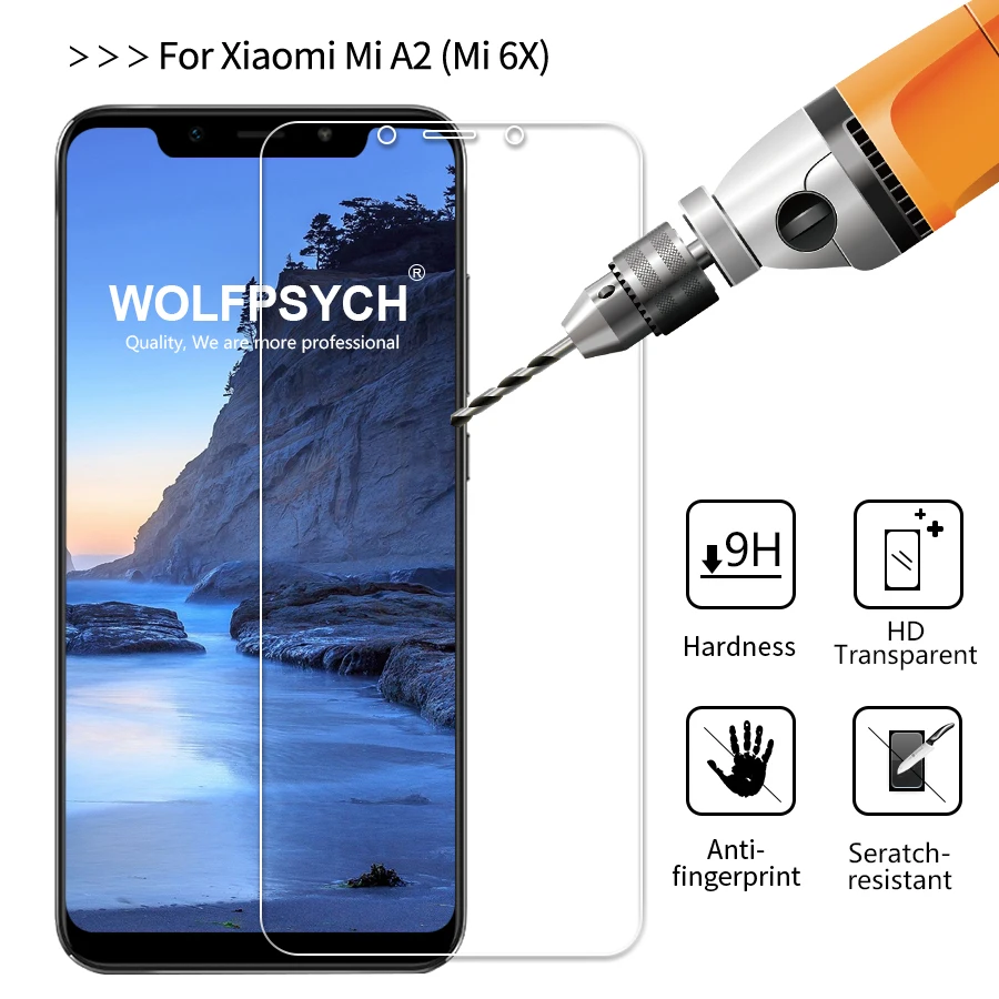 Nugokanaly 2.5D закаленное Стекло для Xiaomi mi A2 9 H Ясно Защитная пленка против царапин