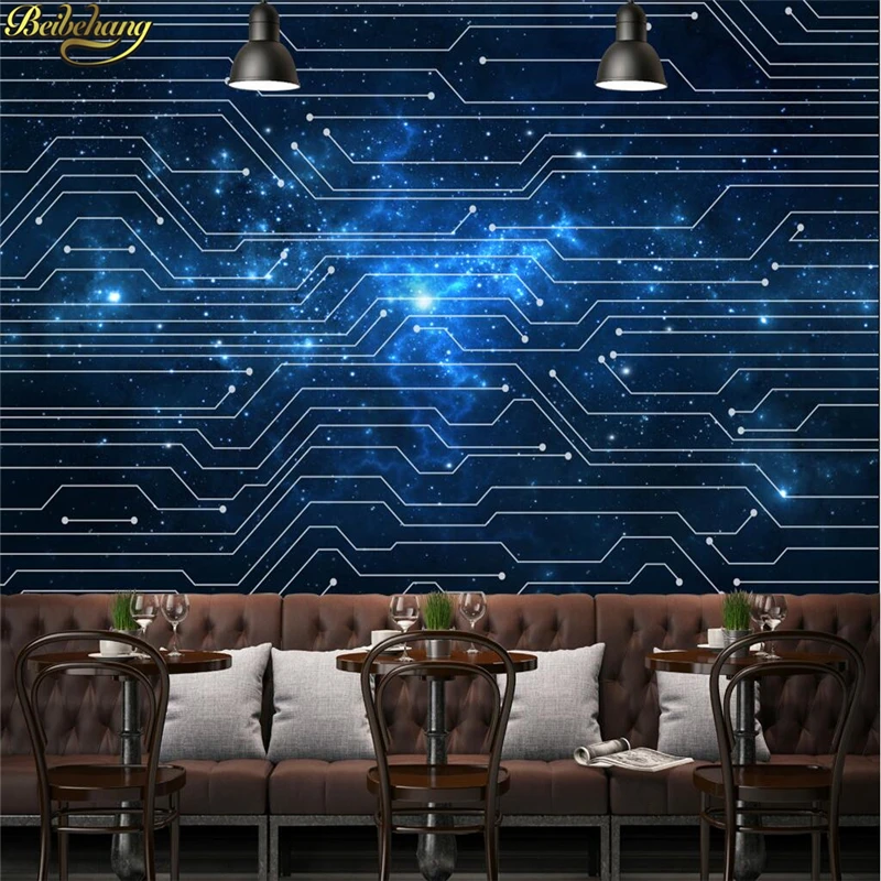 Обои beibehang Technology Board для фотографий настенные полосатые обои с рисунком кофе