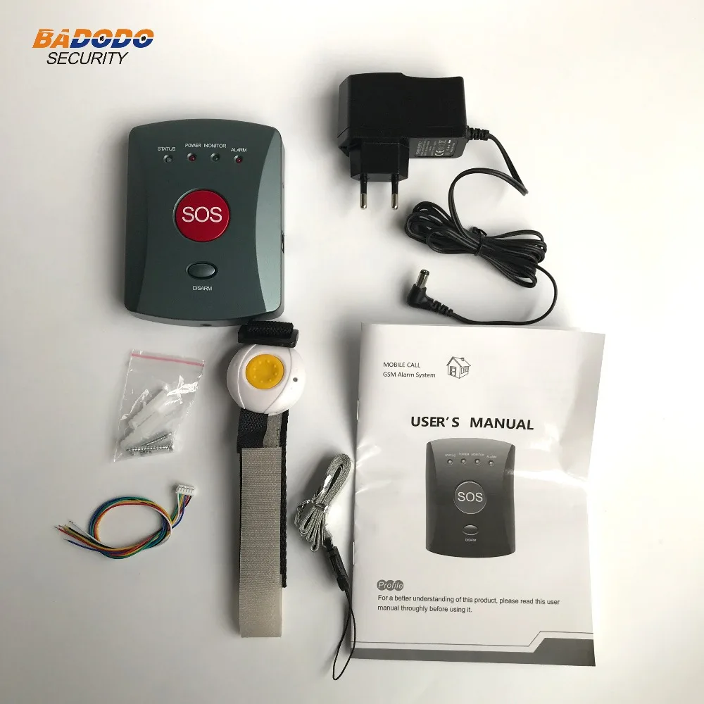 Elder Alarm Беспроводная GSM SMS домашняя охранная сигнализация с 6 кнопки SOS для пожилых людей уход аварийная система вызова