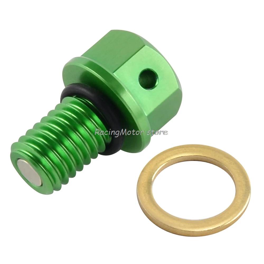 Магнитная гайка для слива масла M10xP1.5 болт KAWASAKI KX80 85 100 125 250 KLX300 R KDX175 200 220