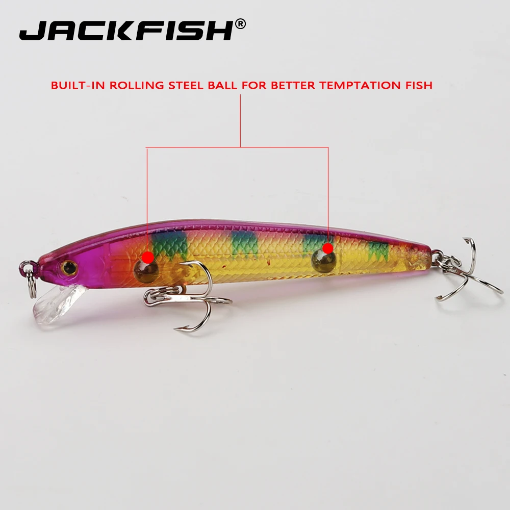 JACKFISH now красочные приманки для рыбалки 10 шт./партия см/9 г 3D глаза рыболовная