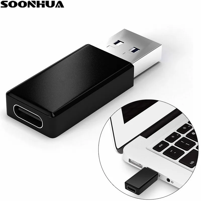 Переходник SOONHUA USB3.0 с USB на Type C Высокоскоростной для передачи данных Женский