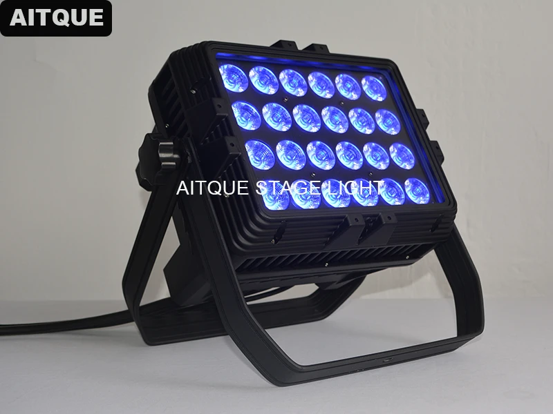 

2pcs Outdoor dmx lighting 24x18w rgbwa uv 6in1 outdoor led wall washer dmx ip65 city color wallwasher