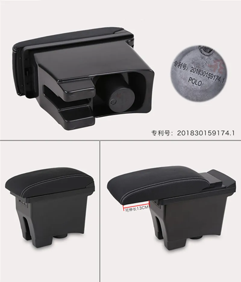 Двухслойный чехол для подлокотников Volkswagen VW Polo + usb 2011-2018 | Автомобили и мотоциклы