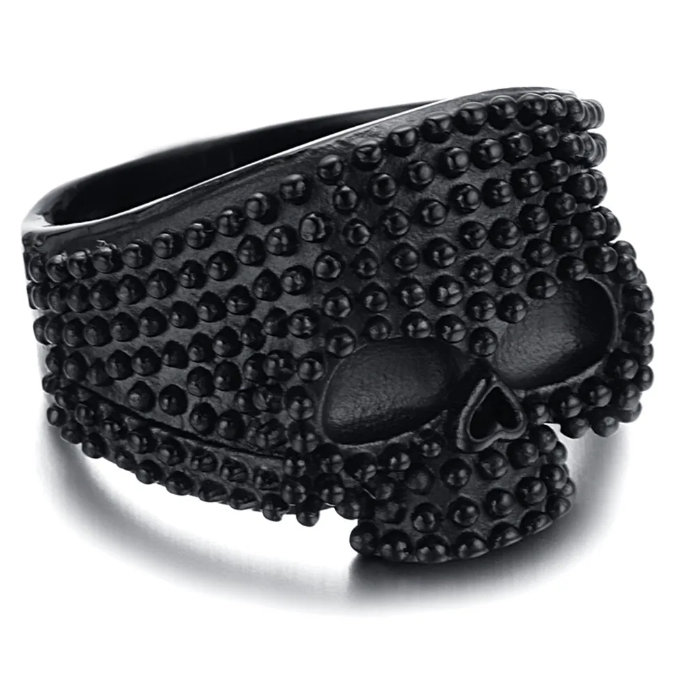 Мужские Кольца из нержавейки Винтаж байкер золотой черный красный масонских